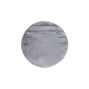 Tapis rond en polyester D160 gris clair