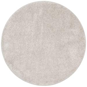 Tapis rond en velours gris argent 133x133 cm