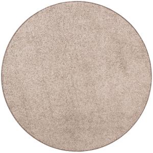 Tapis rond en velours taupe 133x133 cm