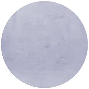Tapis rond fausse Fourrure toucher doux Argent 120x120cm