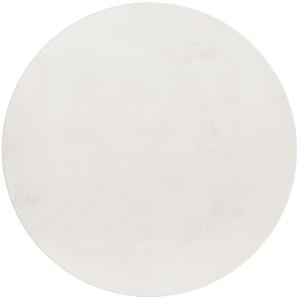 Tapis rond fausse Fourrure toucher doux Crème 120x120cm