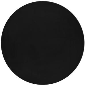 Tapis rond fausse Fourrure toucher doux Noir 120x120cm