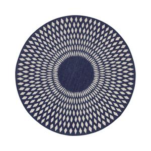 Tapis rond Illusion miel (160 cm)