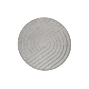 Tapis rond intérieur/extérieur graphique à relief gris Ø120…