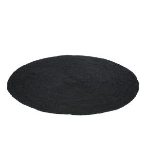 Tapis rond jute noir D150cm