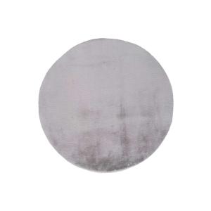Tapis rond lavable shaggy gris 120x120 cm