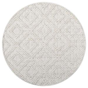 Tapis Rond Mira à Relief Beige 200x200cm