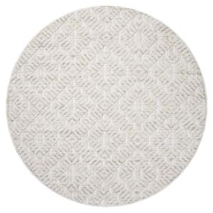 Tapis Rond Mira à Relief Crème 160x160cm