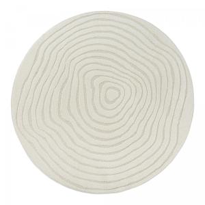 tapis rond, motif moderne et design ton sur ton, crème Ø200…