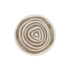 Tapis rond motif spirale beige et brun chiné 120 D