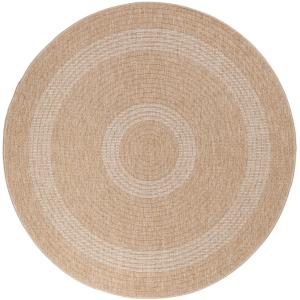 Tapis rond Naturel aspect jute Beige Crème 160x160cm