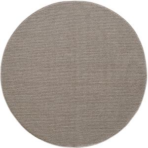 Tapis Rond Naturel aspect jute Moka 120x120cm