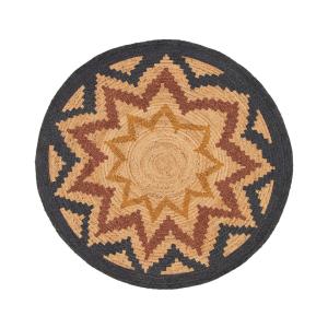 Tapis rond naturel en jute beige 120 x 120