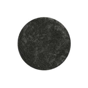 Tapis rond poils longs doux brillant gris anthracite 200 rd.