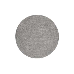 Tapis rond poils longs effet bouclette gris clair 120 rd.