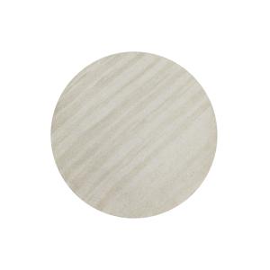 Tapis rond pure laine tufté main crème 180 cm