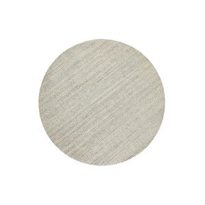 Tapis rond pure laine tufté main gris clair 180 cm