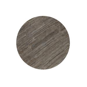 Tapis rond pure laine tufté main taupe 180 cm