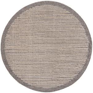 Tapis rond scandinave tressées mocca et crème 160x160cm