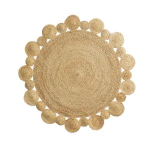 Tapis rond soleil ajouré en jute Cordou 120