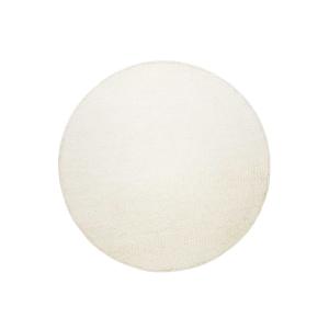 Tapis rond tissé main en laine et jute beige ivoire 120 D.