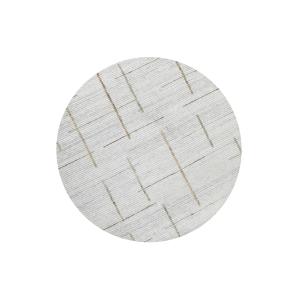 Tapis rond tufté main crème 180 cm