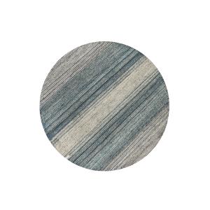 Tapis rond tufté main rayures 180 cm