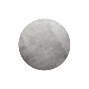 Tapis rond tufté mèches rases (15 mm) gris clair 120 D