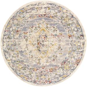 Tapis Rond Vintage Oriental Multicolore/Gris Ø 160