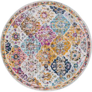 Tapis Rond Vintage Oriental Multicolore/Orange Ø 160
