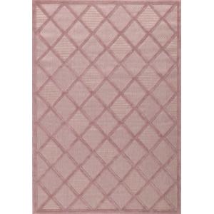 Tapis rose intérieur et extérieur motif quadrillage 120x160…