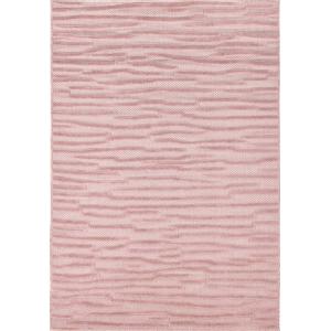 Tapis rose intérieur et extérieur motif vague 120x160 cm