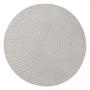 Tapis salon 120x120 rond Gris