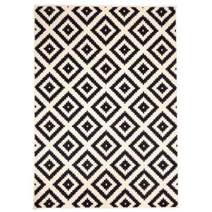 tapis salon 120x170 tissé crème rectangle motif scandinave…