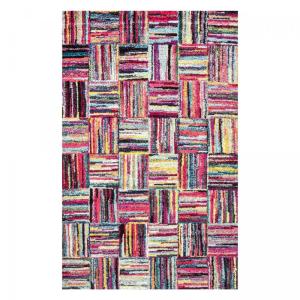 tapis salon 120x170 tissé multicolore rectangle motif géomé…