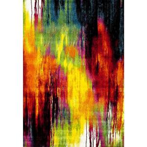 tapis salon 120x170 tissé multicolore rectangle motif géomé…