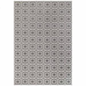 Tapis salon 120x170cm Gris Géométrique