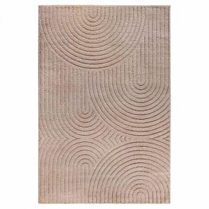 Tapis salon 120x170cm Taupe Géométrique