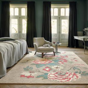 Tapis salon 120x180 cm tufté main en laine beige