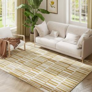 Tapis salon 200 x 140 cm lavable en machine hypoallergéniqu…