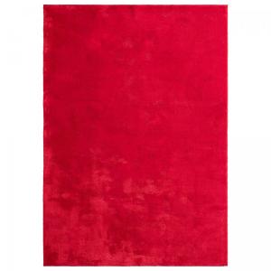 Tapis salon à l'aspect : Shaggy, tapis de couleur  rouge  1…