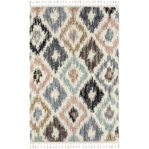 Tapis salon berbere 200x290 multicolore motif géométrique l…