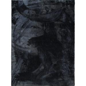 Tapis salon doux antidérapant gris foncé 120x160
