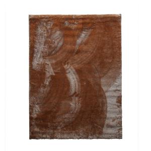 Tapis salon doux antidérapant marron 160x220