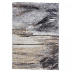 Tapis salon épais motif abstrait doux et soyeux, gris 120x1…