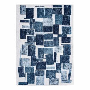 Tapis salon et chambre moderne tissé plat  280x390 cm Bleu