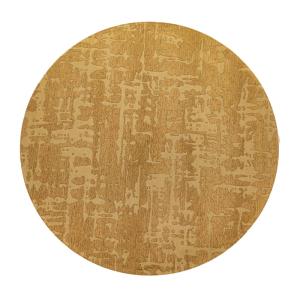 Tapis salon et chambre tissé plat 140x140 cm Jaune