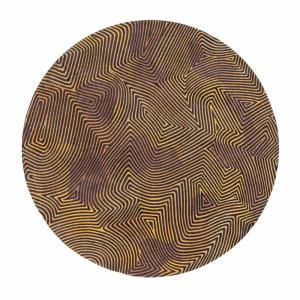 Tapis salon et chambre tissé plat 140x140 cm Marron