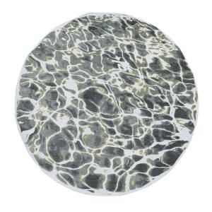 Tapis salon et chambre tissé plat 140x140 cm Vert