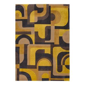 Tapis salon et chambre tissé plat 140x200 cm  Jaune